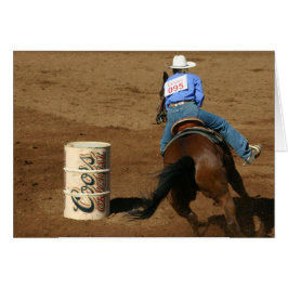 Barrel Racing Cowgirl Westerne Kaart