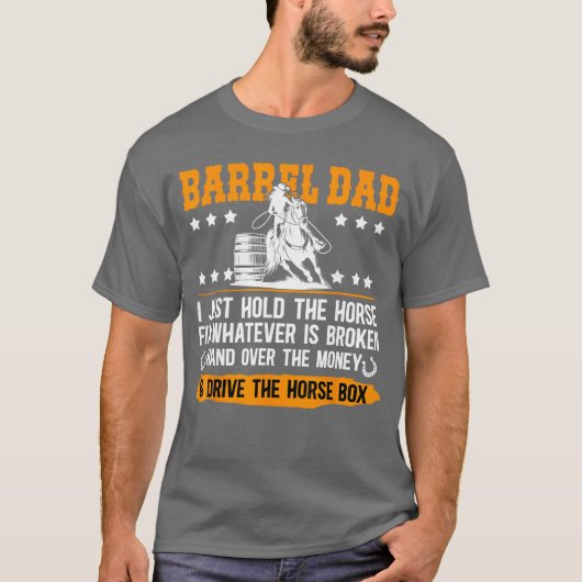 Barrel Racing Dad Definition Dad of A Barrel Racer T-shirt (Voorkant)