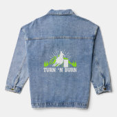 Barrel Racing Draai N Burn Horse Riding Denim Jacket (Achterkant)