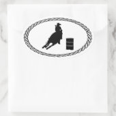 Barrel Racing Euro Stijl Ovale Sticker (Tas)