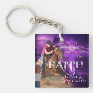 Barrel Racing Faith Sleutelhanger