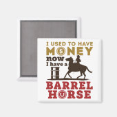 Barrel Racing Funny Barrel Horse Quote Magneet (Voorkant / Achterkant)