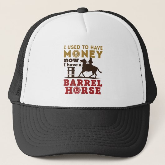 Barrel Racing Funny Barrel Horse Quote Trucker Pet (Voorkant)