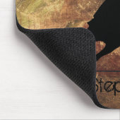 Barrel Racing Girl Silhouette op een Grunge Textur Muismat (Hoek)