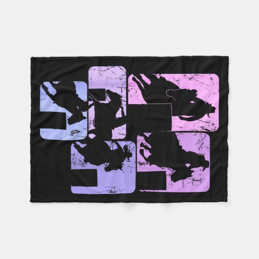 Barrel Racing Horse Barrel Racer Rodeo Cowgirl Wom Fleece Deken (Voorkant (Horizontaal))