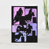 Barrel Racing Horse Barrel Racer Rodeo Cowgirl Wom Kaart (Voorkant)