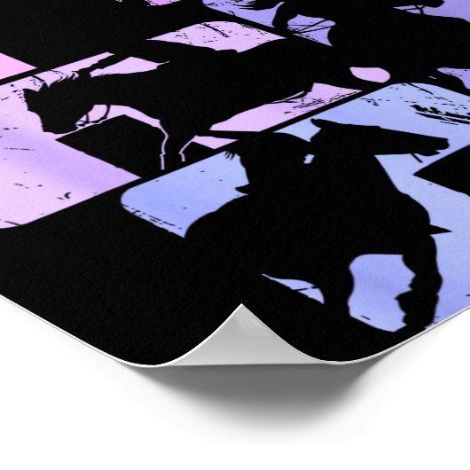 Barrel Racing Horse Barrel Racer Rodeo Cowgirl Wom Poster (Hoek)