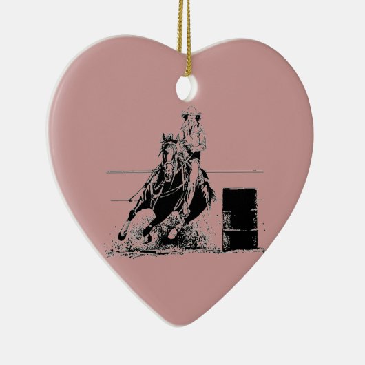 Barrel Racing Horse Keramisch Ornament (Rechts)