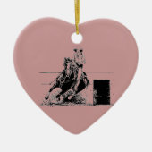 Barrel Racing Horse Keramisch Ornament (Voorkant)