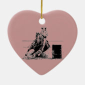 Barrel Racing Horse Keramisch Ornament (Achterkant)