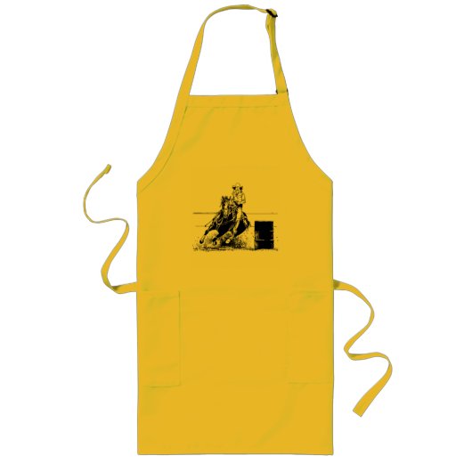 Barrel Racing Horse Lang Schort (Voorkant)