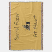 Barrel Racing Horse & Rider Deken (Voorkant Verticaal)