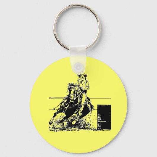 Barrel Racing Horse Sleutelhanger (Voorkant)