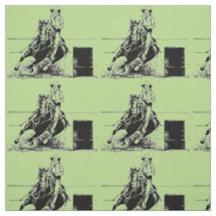 Barrel Racing Horse Stof
