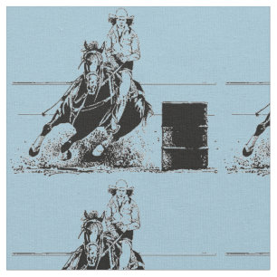 Barrel Racing Horse Stof