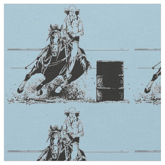 Barrel Racing Horse Stof (Close Up)
