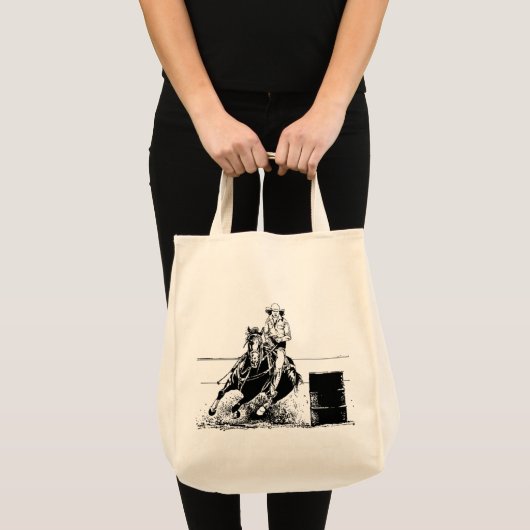Barrel Racing Horse Tote Bag (Voorkant (product))