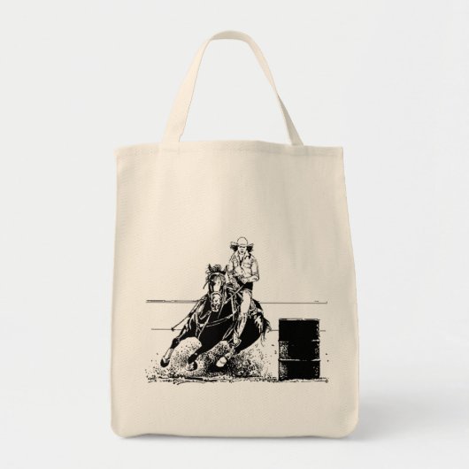 Barrel Racing Horse Tote Bag (Voorkant)