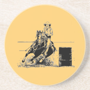Barrel Racing Horse Zandsteen Onderzetter