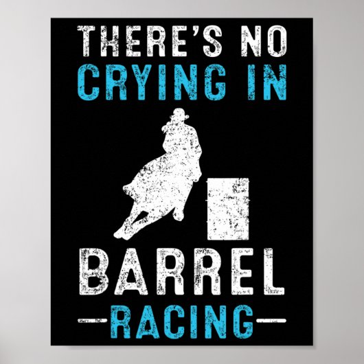 Barrel Racing Horseback Riding Gift Poster (Voorkant)