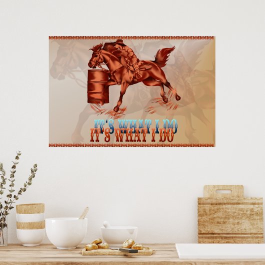 Barrel Racing_It is wat ik doe - Poster (Keuken)