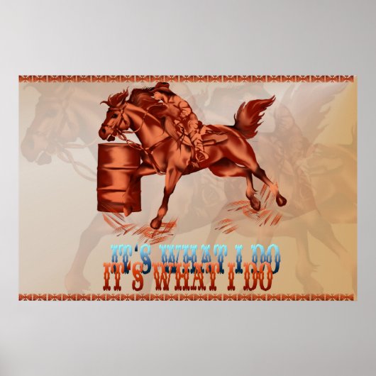 Barrel Racing_It is wat ik doe - Poster (Voorkant)
