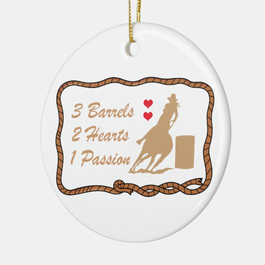 Barrel Racing Keramisch Ornament (Links)