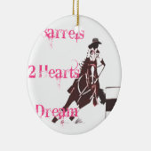 Barrel Racing Keramisch Ornament (Rechts)