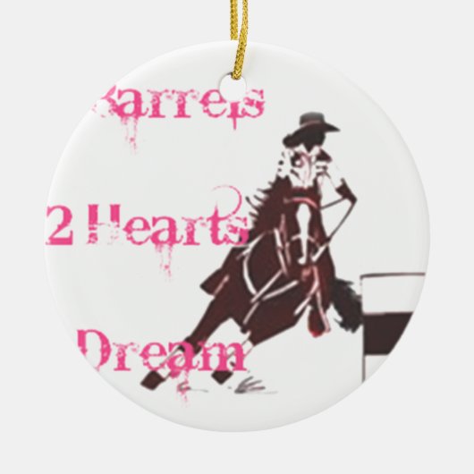 Barrel Racing Keramisch Ornament (Voorkant)