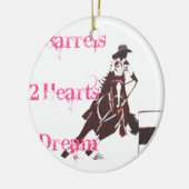 Barrel Racing Keramisch Ornament (Links)