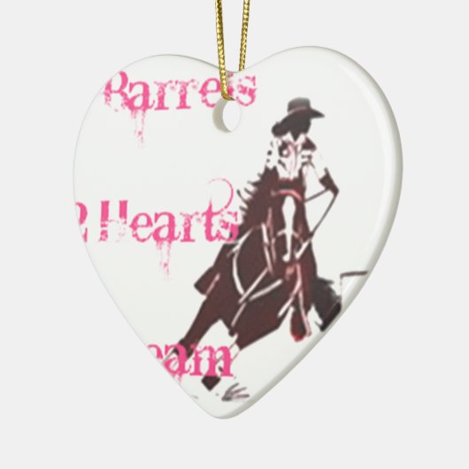 Barrel Racing Keramisch Ornament (Links)