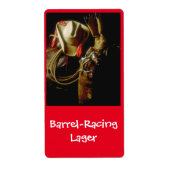 Barrel Racing Lager Western brouwen Bierlabel Etiket (Voorkant)
