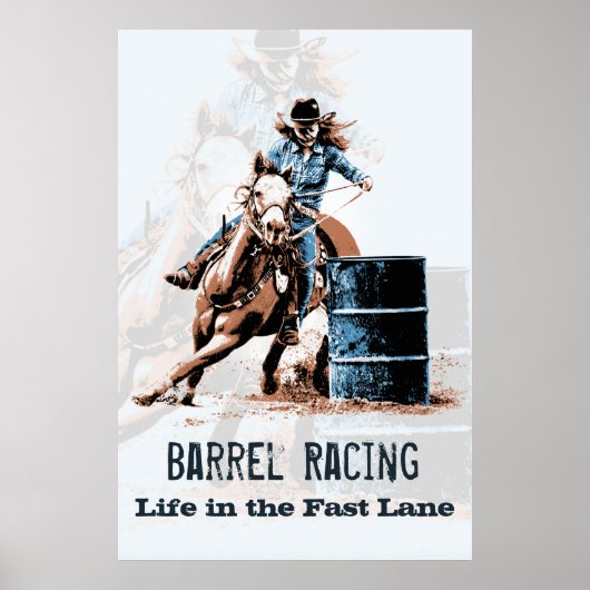 Barrel Racing - Leven in de snelle verbinding Poster (Voorkant)