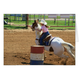 Barrel Racing Little Cowgirl Westerne kaart