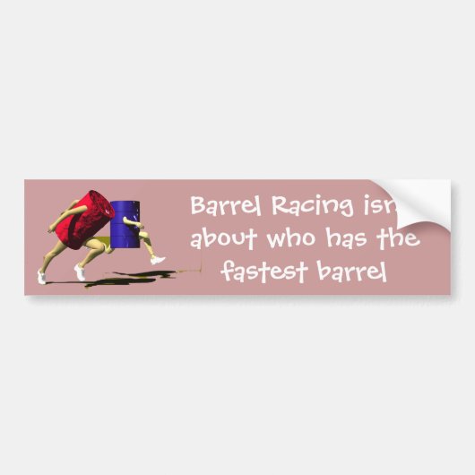 Barrel Racing - Meisjes - Racing Barrels Bumpersticker (Voorkant)