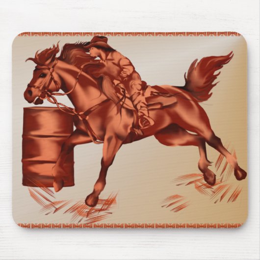 Barrel Racing _Mousepad Muismat (Voorkant)