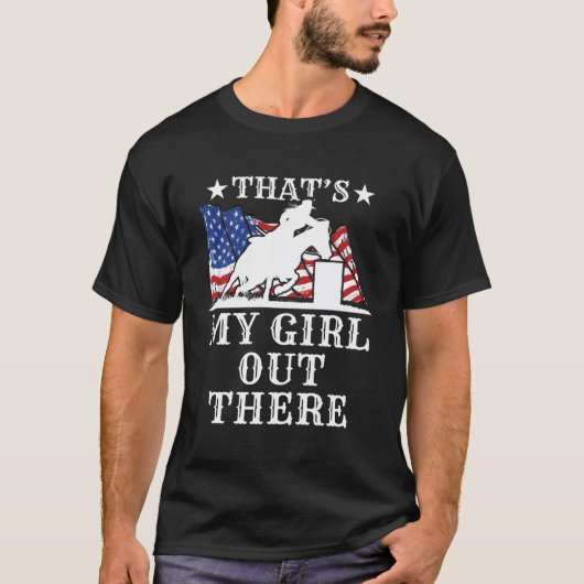 Barrel Racing Pa, dat is mijn Amerikaanse vlag T-shirt (Voorkant)