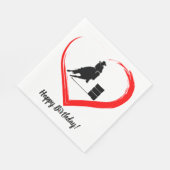 Barrel Racing Paard en Red Heart Happy Birthday Servet