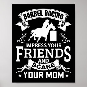 Barrel Racing Paardrijden Paard Racer Rider R Poster