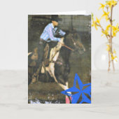 Barrel Racing Paint Horse Kaart (Gele Bloem)