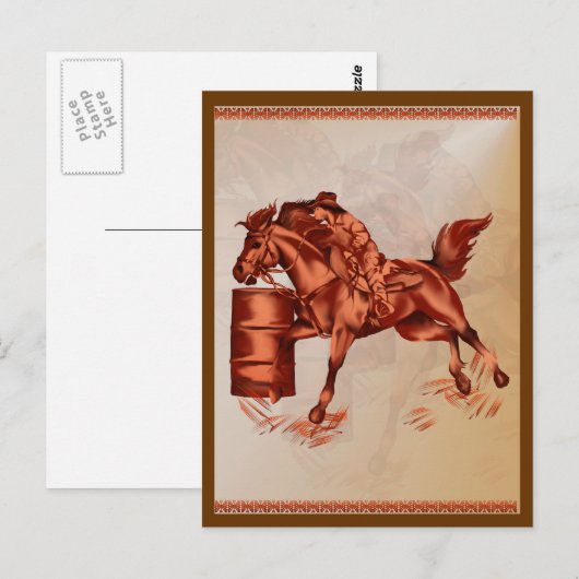 Barrel Racing_Post Card Briefkaart (Voorkant / Achterkant)