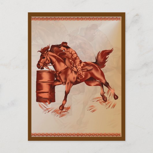 Barrel Racing_Post Card Briefkaart (Voorkant)