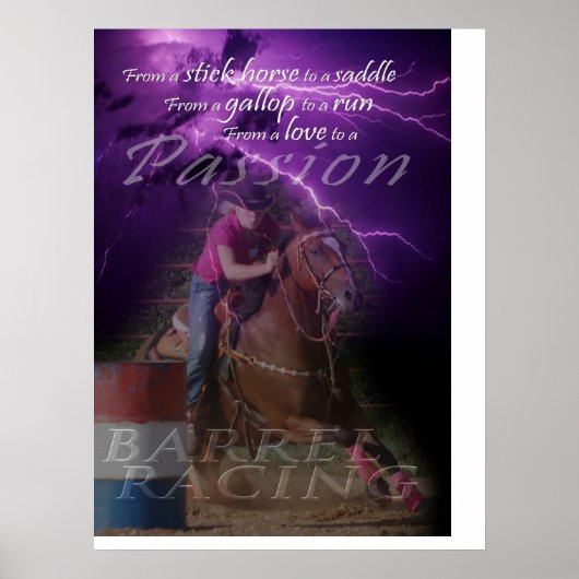 Barrel Racing Poster (Voorkant)