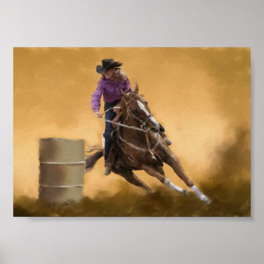 Barrel Racing Poster (Voorkant)