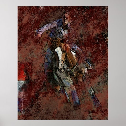 Barrel Racing Poster (Voorkant)