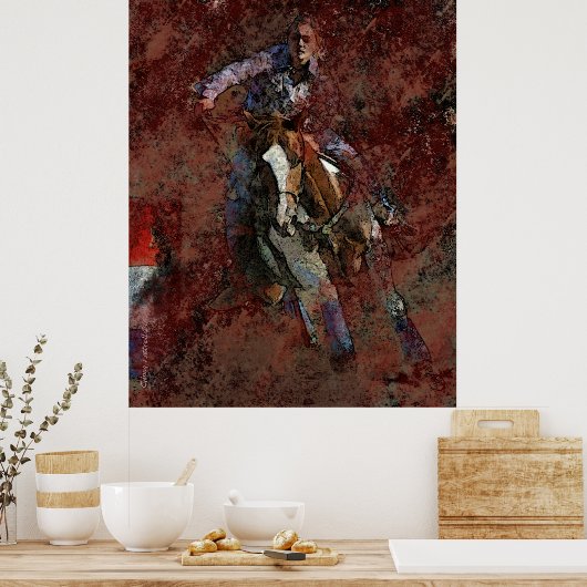 Barrel Racing Poster (Keuken)