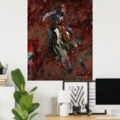Barrel Racing Poster (Thuiskantoor)