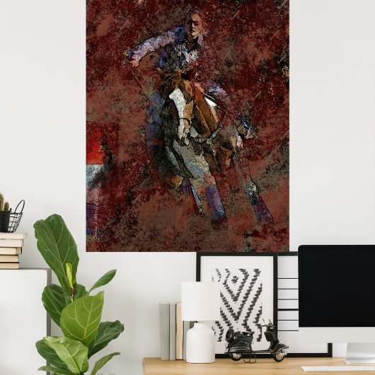 Barrel Racing Poster (Thuiskantoor)