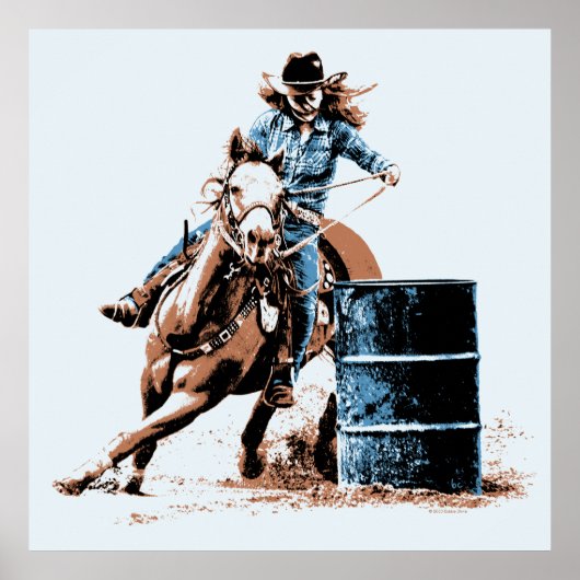 Barrel Racing Poster (Voorkant)