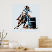 Barrel Racing Poster (Keuken)
